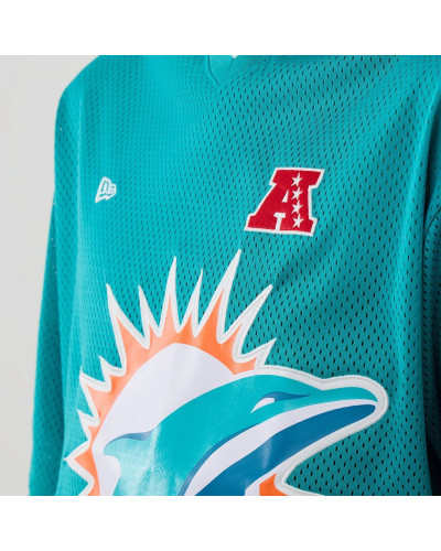 T-shirt Oversize en Mesh Miami Dolphins NFL Turquoise