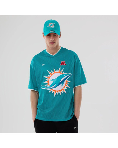 T-shirt Oversize en Mesh Miami Dolphins NFL Turquoise