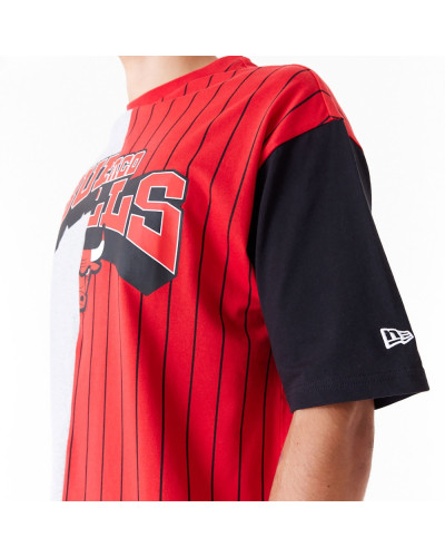 T-Shirt New era Oversized NBA Half Pinstripe Chicago Bulls