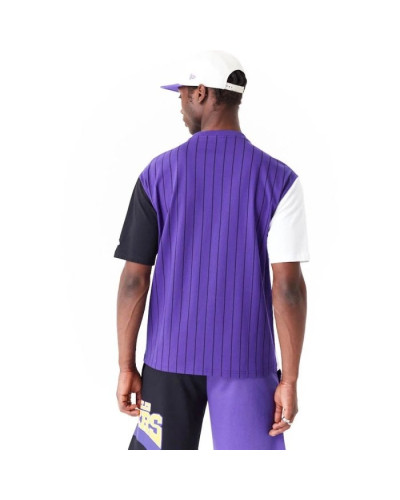 T-Shirt New era Oversized LA Lakers NBA Half Pinstripe