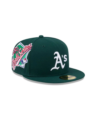 Casquette New Era 59FIFTY Fitted Athletics MLB Hidden Hit Vert foncé