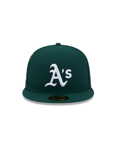 Casquette New Era 59FIFTY Fitted Athletics MLB Hidden Hit Vert foncé