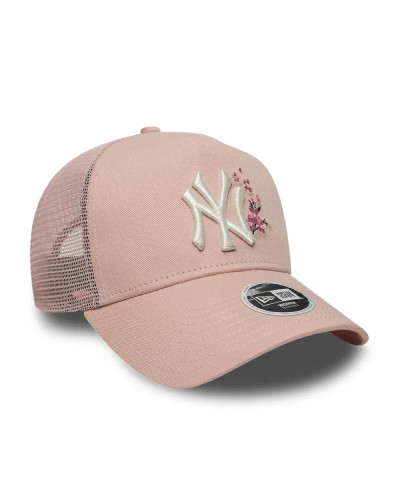 Casquette New Era 9FORTY A-Frame Trucker New York Yankees MLB Floral Rose Pastel