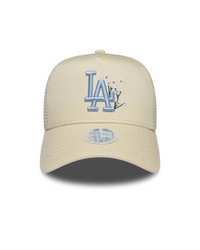 Casquette New Era 9FORTY A-Frame Trucker LA Dodgers MLB Floral Beige Clair