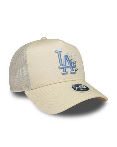 Casquette New Era 9FORTY A-Frame Trucker LA Dodgers MLB Floral Beige Clair