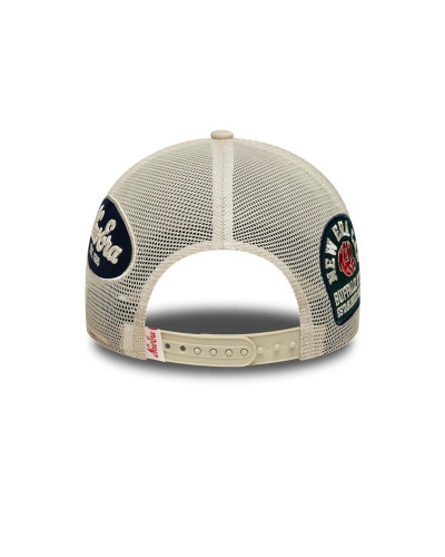 Casquette New Era 9FORTY M-Crown A-Frame Multi Patch New Era Crème