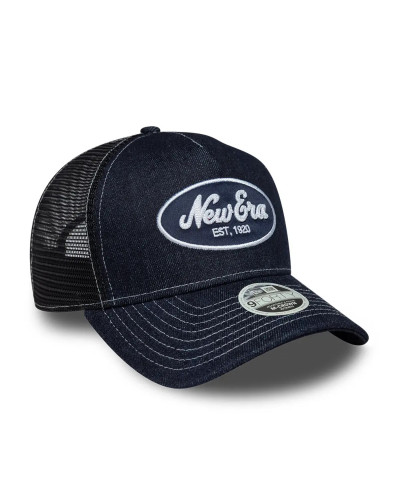 Casquette New Era 9FORTY M-Crown Patch logo New Era Heritage Script  Bleu Marine