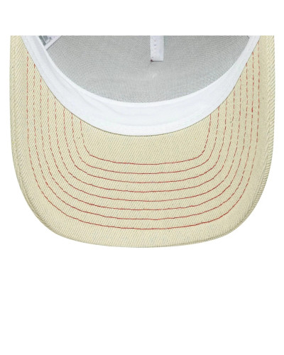 Casquette New Era 9FORTY A-Frame Trucker Patch Logo New Era Heritage Script Crème