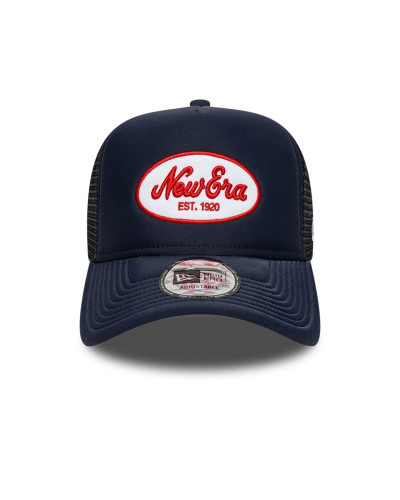 Casquette New Era 9FORTY A-Frame Trucker Patch Oval Bleu Marine