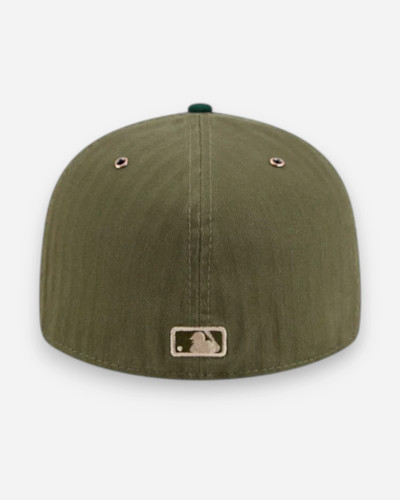 Casquette New Era 59FIFTY Fitted MLB Oakland Athletics Three Looms American Herringbone Dark Green