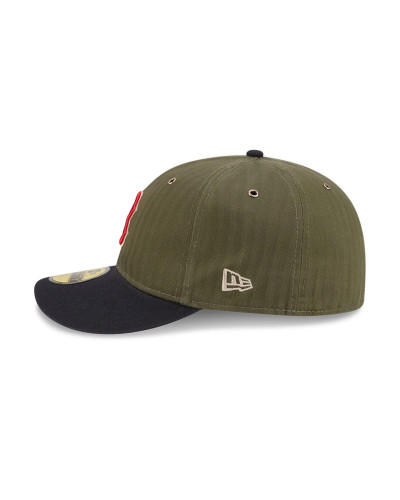 Casquette New Era 59FIFTY Fitted Boston Red Sox MLB Three Looms American Herringbone Vert