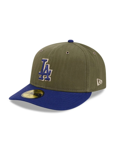 Casquette New Era 59FIFTY Fitted LA Dodgers MLB Three Looms American Herringbone Vert