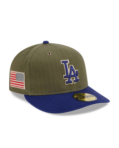 Casquette New Era 59FIFTY Fitted LA Dodgers MLB Three Looms American Herringbone Vert