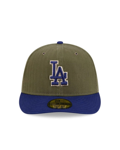 Casquette New Era 59FIFTY Fitted LA Dodgers MLB Three Looms American Herringbone Vert