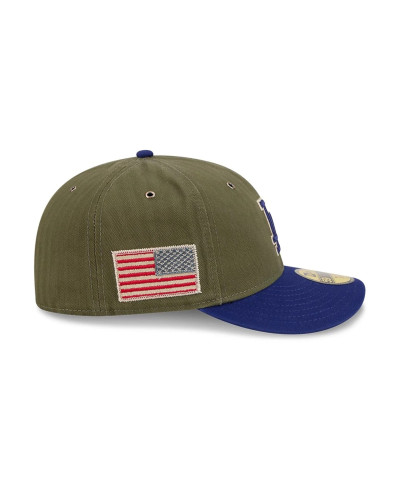 Casquette New Era 59FIFTY Fitted LA Dodgers MLB Three Looms American Herringbone Vert