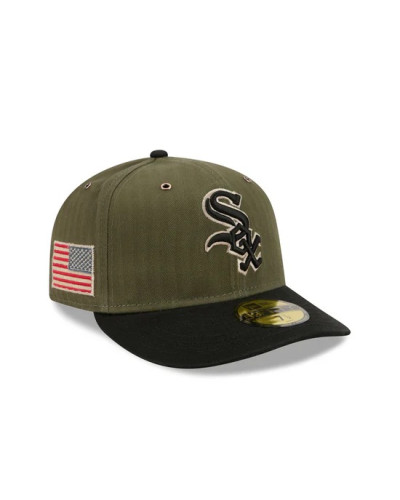 Casquette New Era 59FIFTY Fitted Chicago White Sox MLB Three Looms American Herringbone Vert