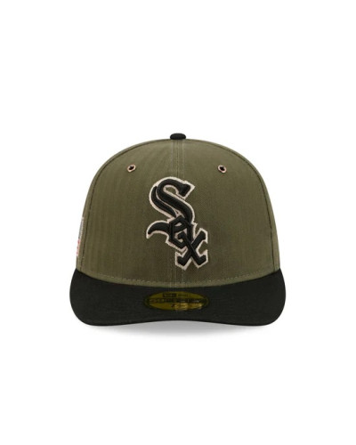 Casquette New Era 59FIFTY Fitted Chicago White Sox MLB Three Looms American Herringbone Vert