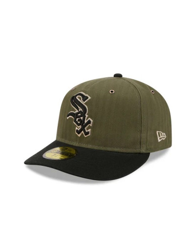 Casquette New Era 59FIFTY Fitted Chicago White Sox MLB Three Looms American Herringbone Vert