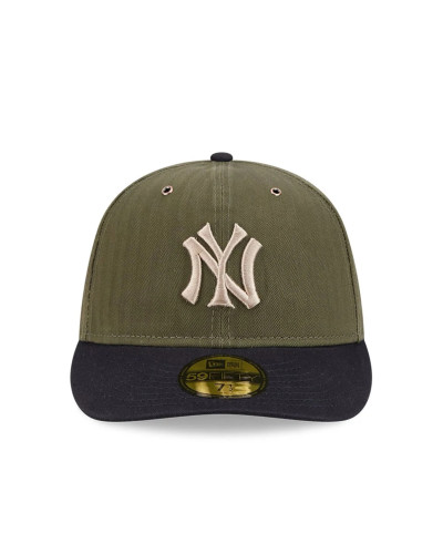 Casquette New Era 59FIFTY Fitted New York Yankees MLB Three Looms American Herringbone Vert