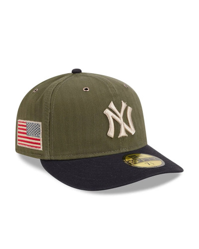 Casquette New Era 59FIFTY Fitted New York Yankees MLB Three Looms American Herringbone Vert