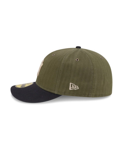 Casquette New Era 59FIFTY Fitted New York Yankees MLB Three Looms American Herringbone Vert