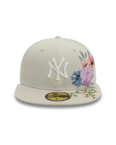 Casquette New Era 59FIFTY Fitted New York Yankees MLB Floral Crème