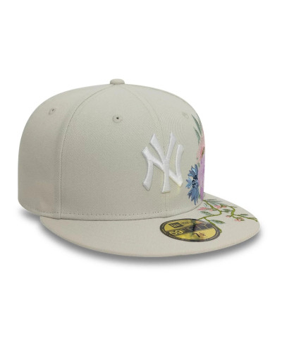 Casquette New Era 59FIFTY Fitted New York Yankees MLB Floral Crème