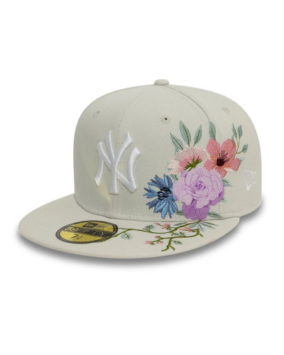 Casquette New Era 59FIFTY Fitted New York Yankees MLB Floral Crème