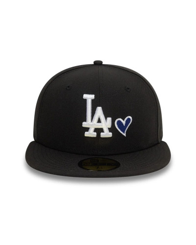 Casquette New Era 59FIFTY Fitted MLB Heart Icon LA Dodgers Noir