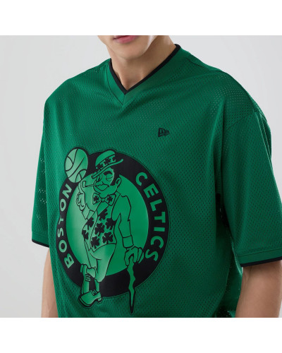 T-shirt New Era Oversize en Mesh Boston Celtics NBA Vert