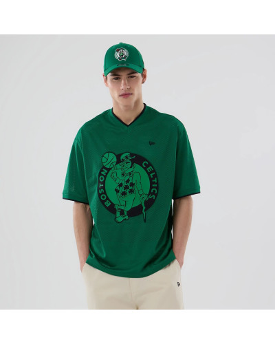 T-shirt New Era Oversize en Mesh Boston Celtics NBA Vert