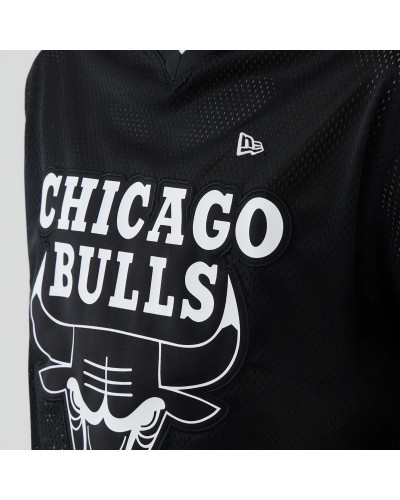 T-shirt New Era Oversize en Mesh Chicago Bulls NBA Noir