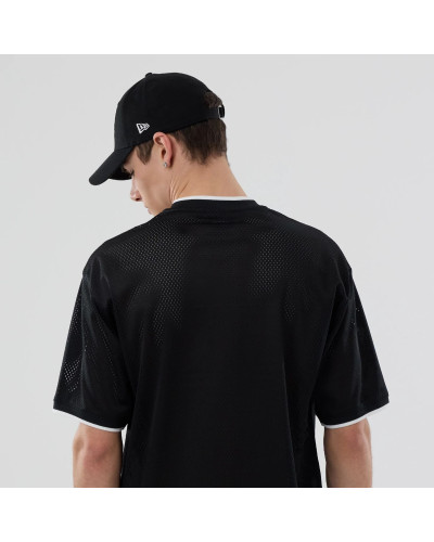 T-shirt New Era Oversize en Mesh Chicago Bulls NBA Noir