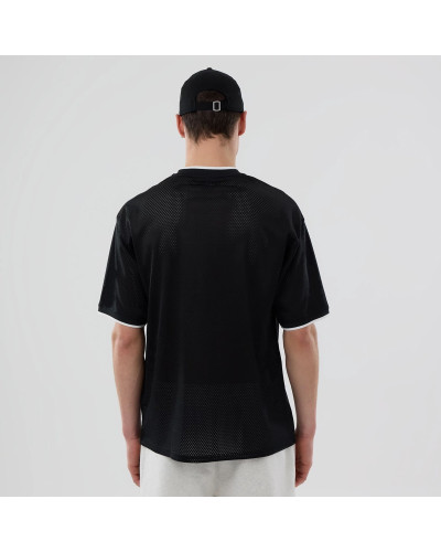 T-shirt New Era Oversize en Mesh Chicago Bulls NBA Noir