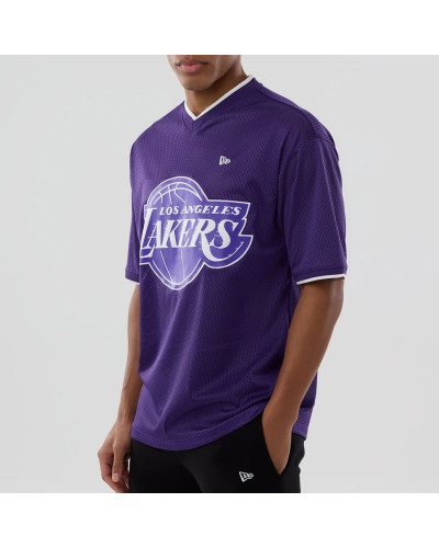 T-shirt New Era Oversize en Mesh LA Lakers NBA Violet