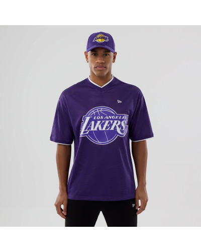 T-shirt New Era Oversize en Mesh LA Lakers NBA Violet