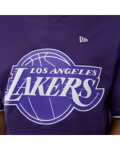 T-shirt New Era Oversize en Mesh LA Lakers NBA Violet