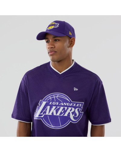 T-shirt New Era Oversize en Mesh LA Lakers NBA Violet