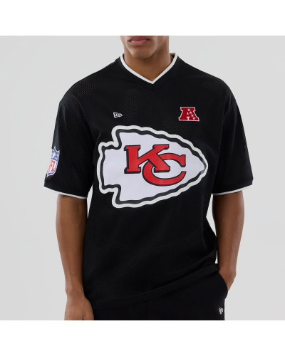 T-shirt New Era Oversize en Mesh Kansas City Chiefs NFL Noir