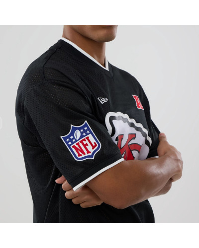 T-shirt New Era Oversize en Mesh Kansas City Chiefs NFL Noir