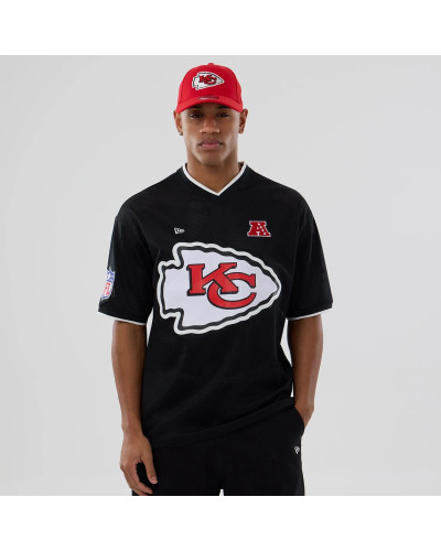 T-shirt New Era Oversize en Mesh Kansas City Chiefs NFL Noir