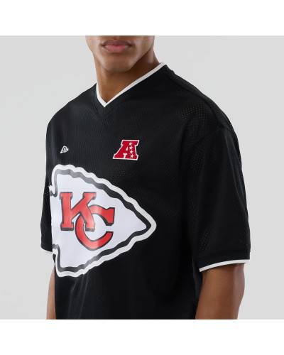 T-shirt New Era Oversize en Mesh Kansas City Chiefs NFL Noir