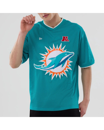 T-shirt New Era Oversize en Mesh Miami Dolphins NFL Turquoise