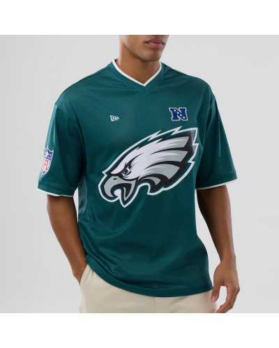 T-shirt New Era Oversize en Mesh Philadelphia Eagles NFL Vert foncé