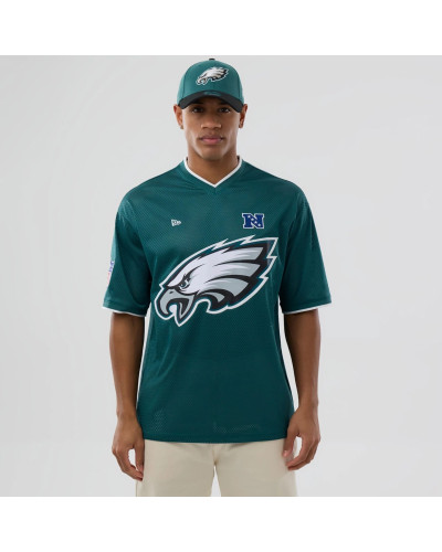T-shirt New Era Oversize en Mesh Philadelphia Eagles NFL Vert foncé