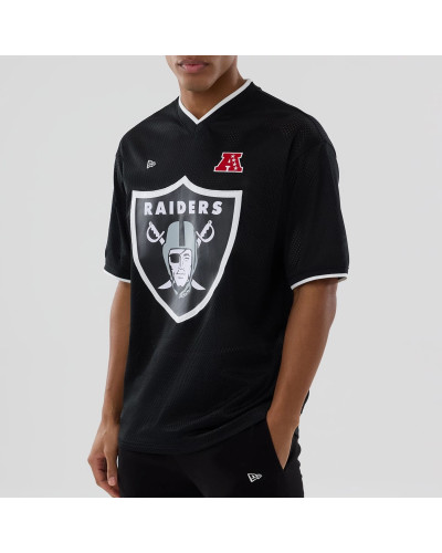 T-shirt New Era Oversize en Mesh Las Vegas Raiders NFL Noir