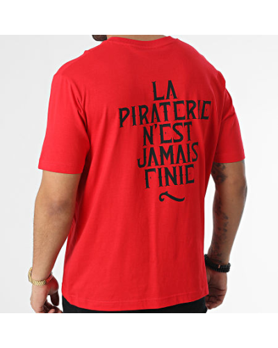 T-Shirt La piraterie Oversize Large LPNJF Rouge Noir