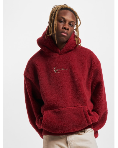 Sweat capuche Karl Kani Metal Signature Teddy rouge