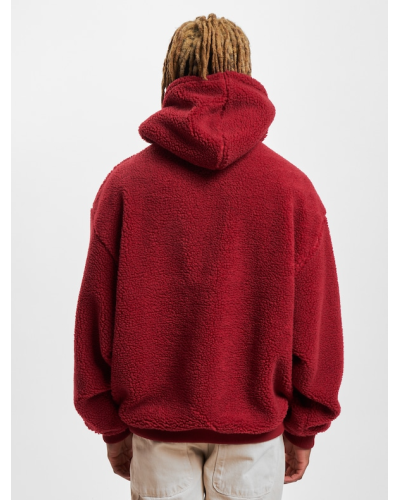 Sweat capuche Karl Kani Metal Signature Teddy rouge