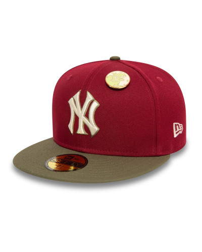 Casquette New Era 59FIFTY Fitted New York Yankees MLB Contrast Pin Red Cap